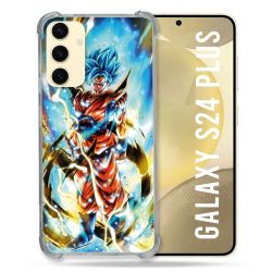 Coque Renforcée En Verre Trempé Pour Samsung Galaxy S24 Plus Manga Dragon Ball Sangoku Blanc