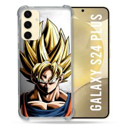 Coque Renforcée En Verre Trempé Pour Samsung Galaxy S24 Plus Manga Dragon Ball Sangoku Portrait