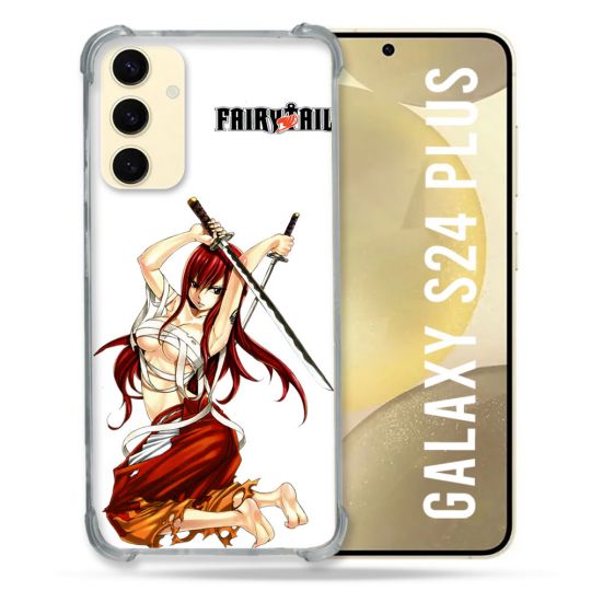Coque Renforcée En Verre Trempé Pour Samsung Galaxy S24 Plus Manga Fairy Tail Erza