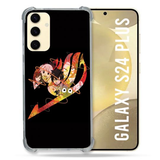 Coque Renforcée En Verre Trempé Pour Samsung Galaxy S24 Plus Manga Fairy Tail Logo Noir