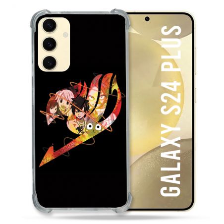Coque Renforcée En Verre Trempé Pour Samsung Galaxy S24 Plus Manga Fairy Tail Logo Noir