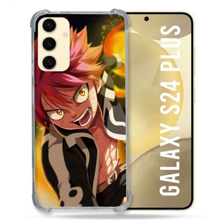 Coque Renforcée En Verre Trempé Pour Samsung Galaxy S24 Plus Manga Fairy Tail Natsu