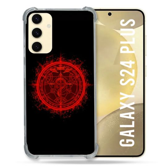 Coque Renforcée En Verre Trempé Pour Samsung Galaxy S24 Plus Manga Fullmetal Alchemist Logo