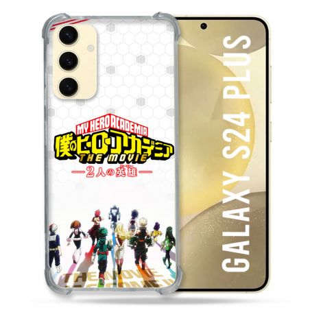 Coque Renforcée En Verre Trempé Pour Samsung Galaxy S24 Plus Manga My Hero Academia Blanc