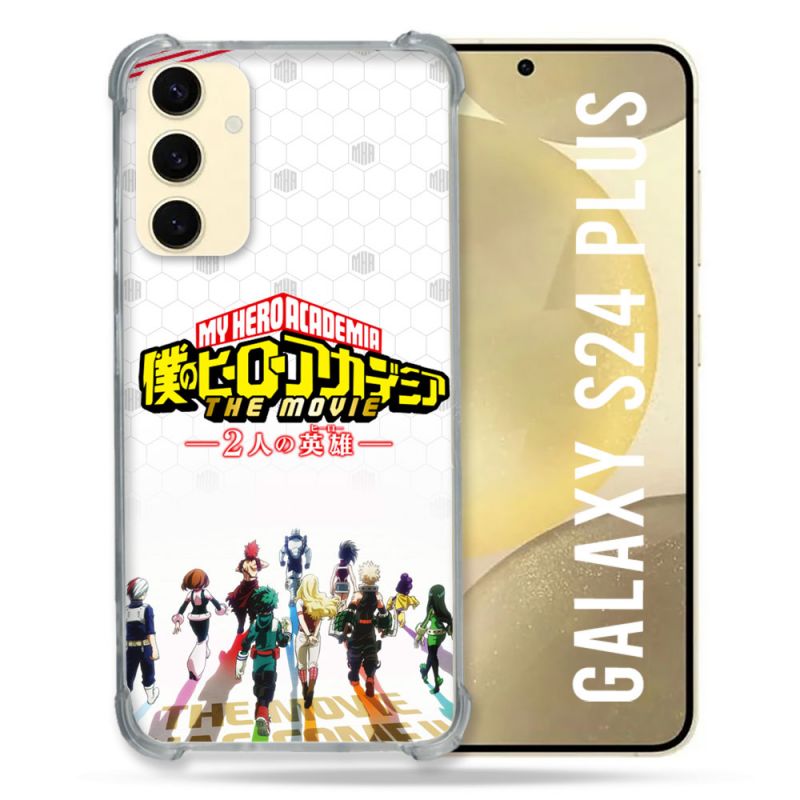 Coque Renforcée En Verre Trempé Pour Samsung Galaxy S24 Plus Manga My Hero Academia Blanc