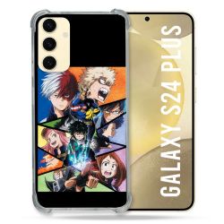 Coque Renforcée En Verre Trempé Pour Samsung Galaxy S24 Plus Manga My Hero Academia Noir