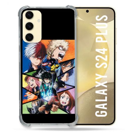 Coque Renforcée En Verre Trempé Pour Samsung Galaxy S24 Plus Manga My Hero Academia Noir