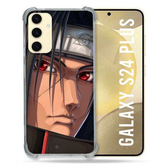 Coque Renforcée En Verre Trempé Pour Samsung Galaxy S24 Plus Manga Naruto Itachi Visage