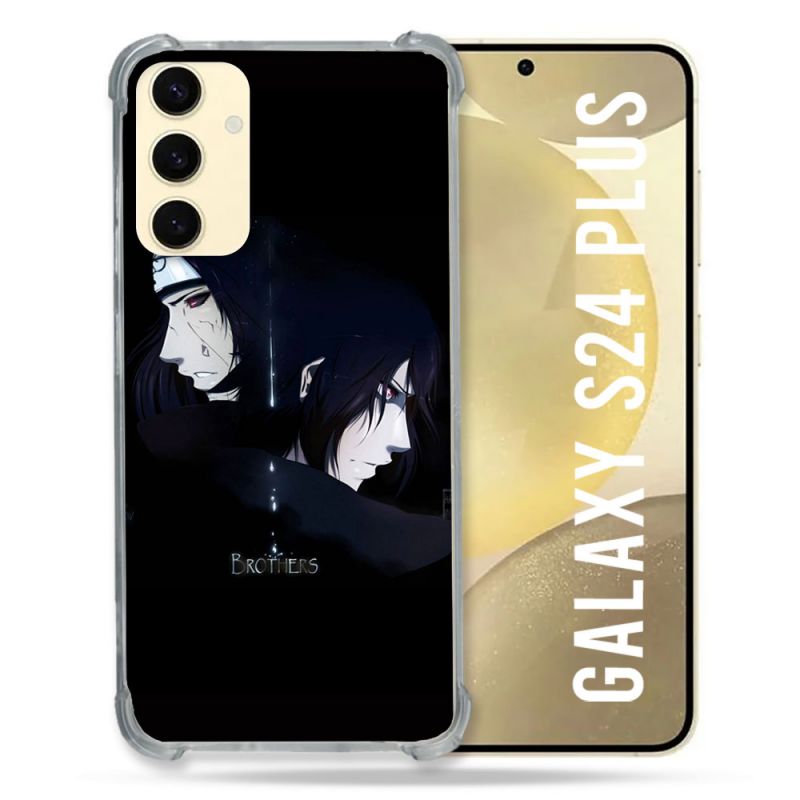 Coque Renforcée En Verre Trempé Pour Samsung Galaxy S24 Plus Manga Naruto Sasuke Itachi