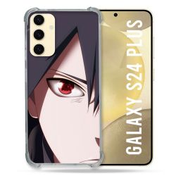 Coque Renforcée En Verre Trempé Pour Samsung Galaxy S24 Plus Manga Naruto Sasuke visage