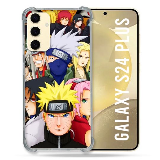 Coque Renforcée En Verre Trempé Pour Samsung Galaxy S24 Plus Manga Naruto Team