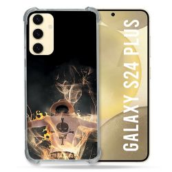 Coque Renforcée En Verre Trempé Pour Samsung Galaxy S24 Plus Manga One Piece Ace Noir
