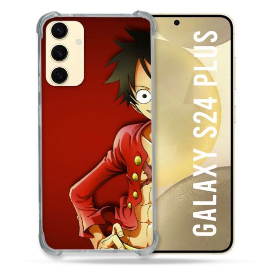 Coque Renforcée En Verre Trempé Pour Samsung Galaxy S24 Plus Manga One Piece Luffy