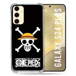 Coque Renforcée En Verre Trempé Pour Samsung Galaxy S24 Plus Manga One Piece Tete de Mort