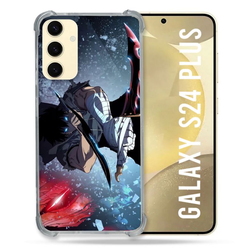 Coque Renforcée En Verre Trempé Pour Samsung Galaxy S24 Plus Manga Solo Leveling Sung Epee