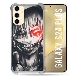 Coque Renforcée En Verre Trempé Pour Samsung Galaxy S24 Plus Manga Tokyo Ghoul Kaneki Noir
