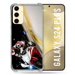 Coque Renforcée En Verre Trempé Pour Samsung Galaxy S24 Plus Moto Course GP R6