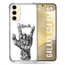 Coque Renforcée En Verre Trempé Pour Samsung Galaxy S24 Plus Musique Rock Main