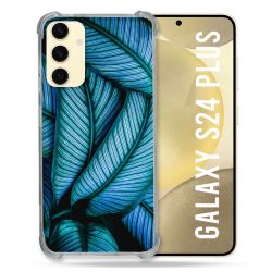 Coque Renforcée En Verre Trempé Pour Samsung Galaxy S24 Plus Nature Feuille Palmier