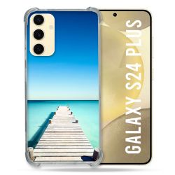 Coque Renforcée En Verre Trempé Pour Samsung Galaxy S24 Plus Nature Pont Mer