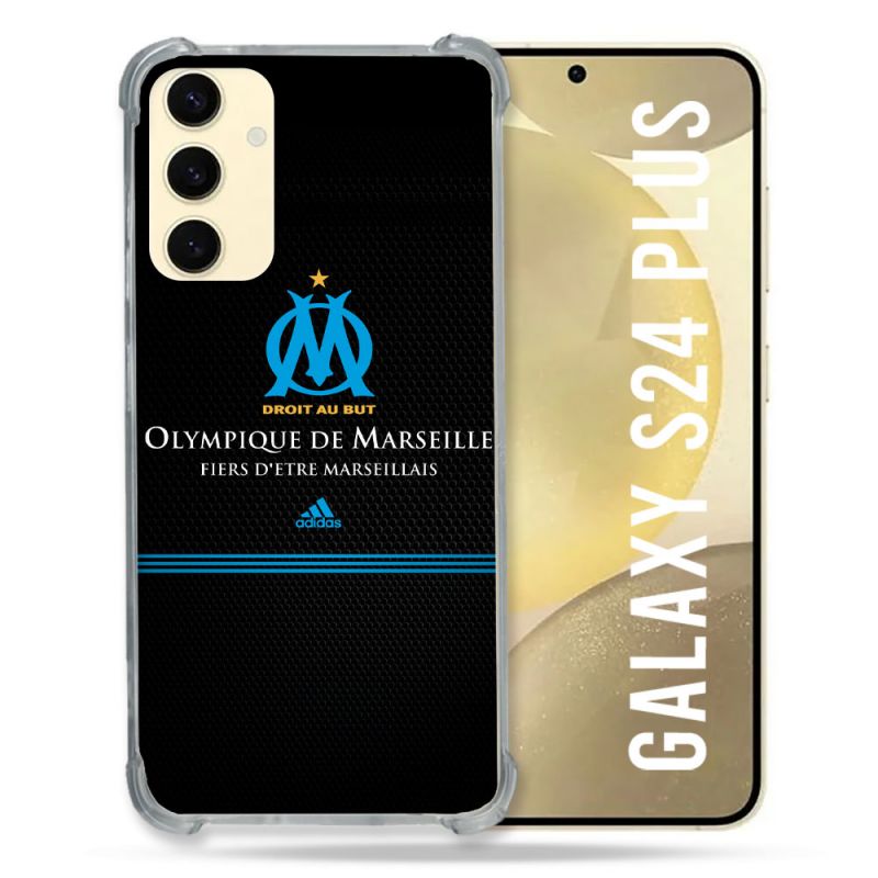Coque Renforcée En Verre Trempé Pour Samsung Galaxy S24 Plus Olympique Marseille OM Fier etre Marseillais