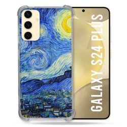 Coque Renforcée En Verre Trempé Pour Samsung Galaxy S24 Plus Peinture La nuit étoilée