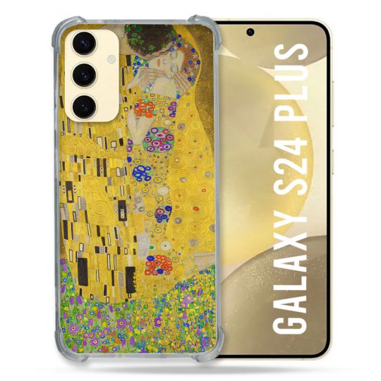 Coque Renforcée En Verre Trempé Pour Samsung Galaxy S24 Plus Peinture Le Baiser