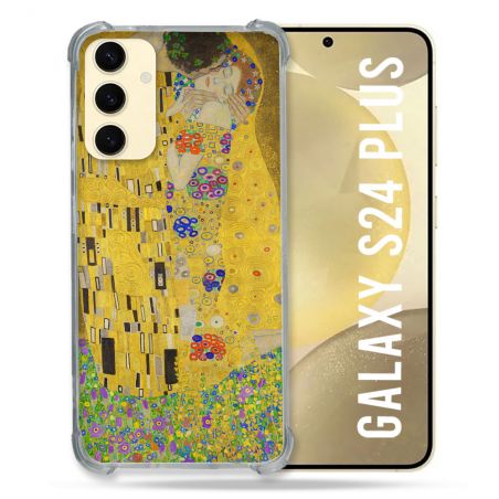 Coque Renforcée En Verre Trempé Pour Samsung Galaxy S24 Plus Peinture Le Baiser