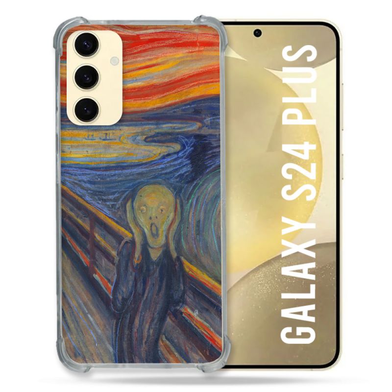 Coque Renforcée En Verre Trempé Pour Samsung Galaxy S24 Plus Peinture Le Cri