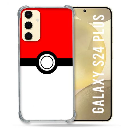 Coque Renforcée En Verre Trempé Pour Samsung Galaxy S24 Plus Pokemon Pokeball