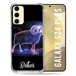 Coque Renforcée En Verre Trempé Pour Samsung Galaxy S24 Plus Signe Zodiaque 2 Bélier