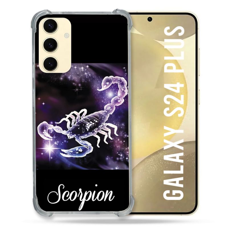 Coque Renforcée En Verre Trempé Pour Samsung Galaxy S24 Plus Signe Zodiaque 2 Scorpion