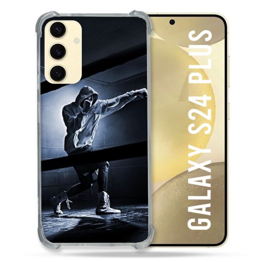 Coque Renforcée En Verre Trempé Pour Samsung Galaxy S24 Plus Sport Boxe Poing