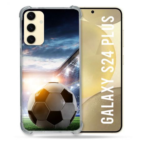 Coque Renforcée En Verre Trempé Pour Samsung Galaxy S24 Plus Sport Football Stade