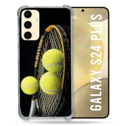 Coque Renforcée En Verre Trempé Pour Samsung Galaxy S24 Plus Sport Tennis Balls