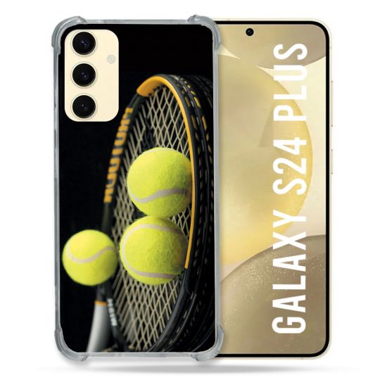 Coque Renforcée En Verre Trempé Pour Samsung Galaxy S24 Plus Sport Tennis Balls