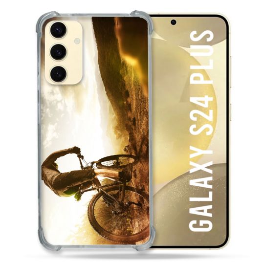 Coque Renforcée En Verre Trempé Pour Samsung Galaxy S24 Plus Sport VTT Soleil