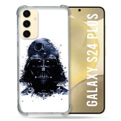 Coque Renforcée En Verre Trempé Pour Samsung Galaxy S24 Plus Star Wars - Dark Vador Blanc