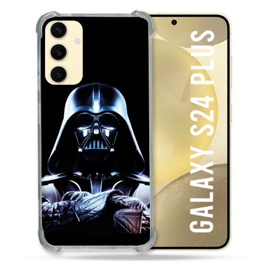 Coque Renforcée En Verre Trempé Pour Samsung Galaxy S24 Plus Star Wars - Dark Vador Noir