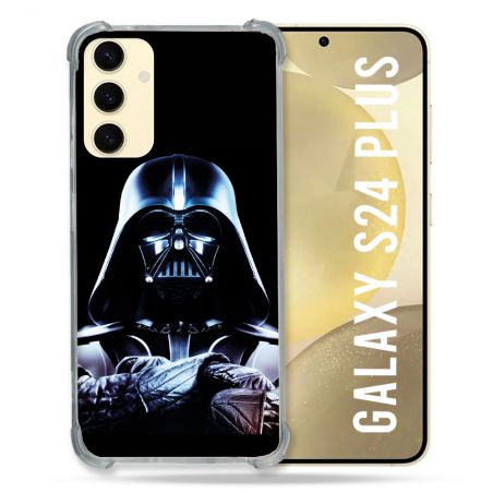 Coque Renforcée En Verre Trempé Pour Samsung Galaxy S24 Plus Star Wars - Dark Vador Noir