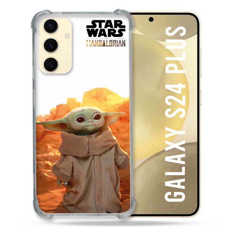 Coque Renforcée En Verre Trempé Pour Samsung Galaxy S24 Plus Star Wars - Yoda bebe soleil