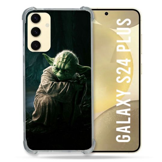 Coque Renforcée En Verre Trempé Pour Samsung Galaxy S24 Plus Star Wars - Yoda sombre