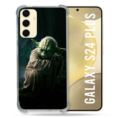 Coque Renforcée En Verre Trempé Pour Samsung Galaxy S24 Plus Star Wars - Yoda sombre