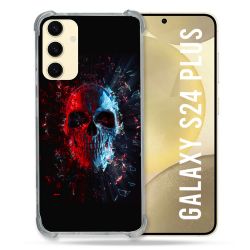 Coque Renforcée En Verre Trempé Pour Samsung Galaxy S24 Plus Tete de Mort Deflagration