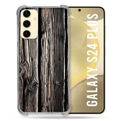 Coque Renforcée En Verre Trempé Pour Samsung Galaxy S24 Plus Texture Bois