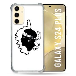 Coque Renforcée En Verre Trempé Pour Samsung Galaxy S24 Plus Voyage Corse Blanc