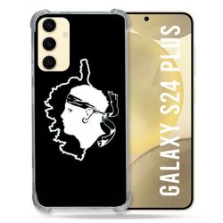 Coque Renforcée En Verre Trempé Pour Samsung Galaxy S24 Plus Voyage Corse Noir