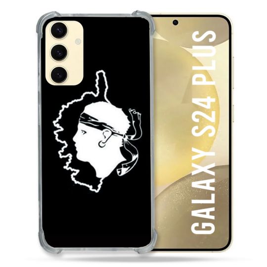 Coque Renforcée En Verre Trempé Pour Samsung Galaxy S24 Plus Voyage Corse Noir