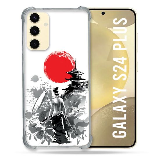 Coque Renforcée En Verre Trempé Pour Samsung Galaxy S24 Plus Voyage Japon Femme
