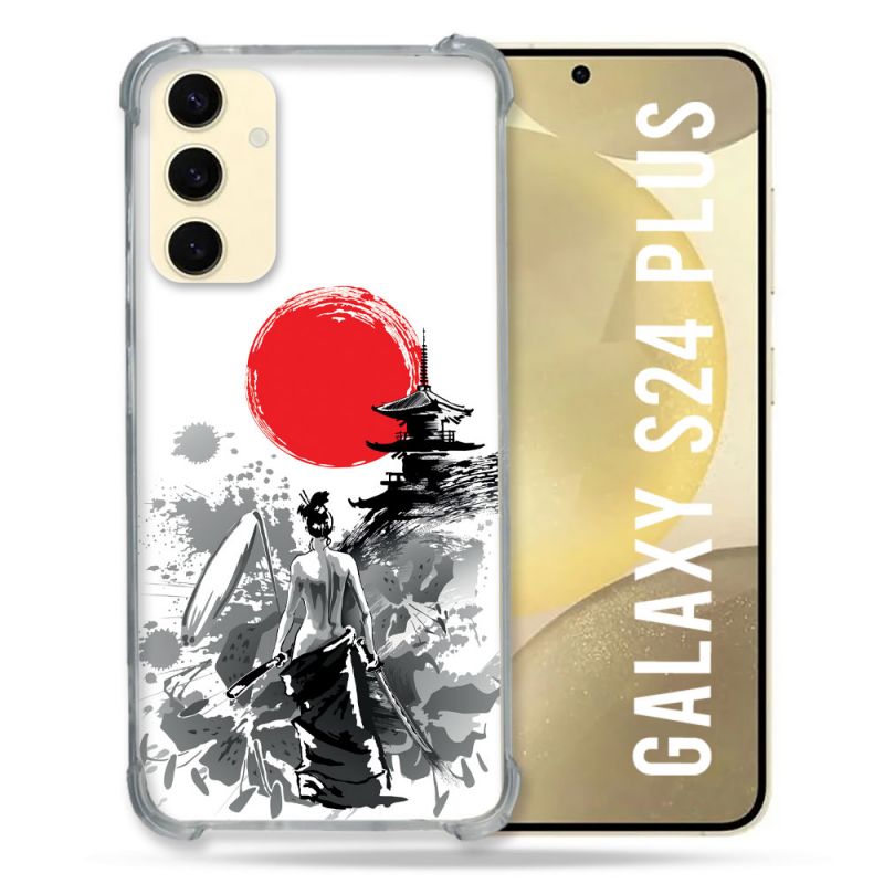 Coque Renforcée En Verre Trempé Pour Samsung Galaxy S24 Plus Voyage Japon Femme